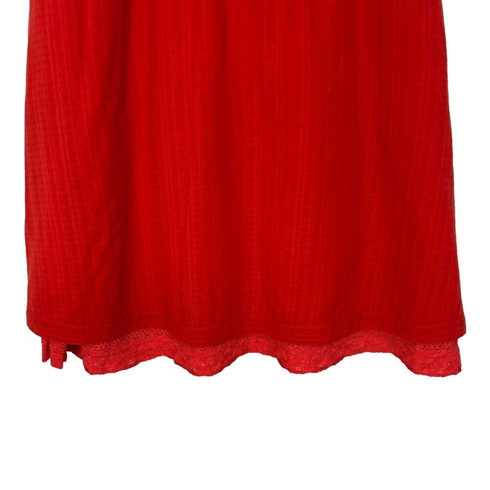 Maeve Anthroplogie Dress Womens 0 Red Cotton Silk Waist Tie Feminine Wedding - Picture 7 of 12